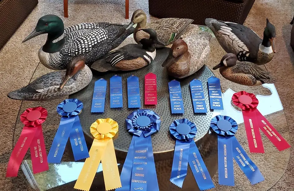 Hand carved waterfowl and ducks by RIck Mignano