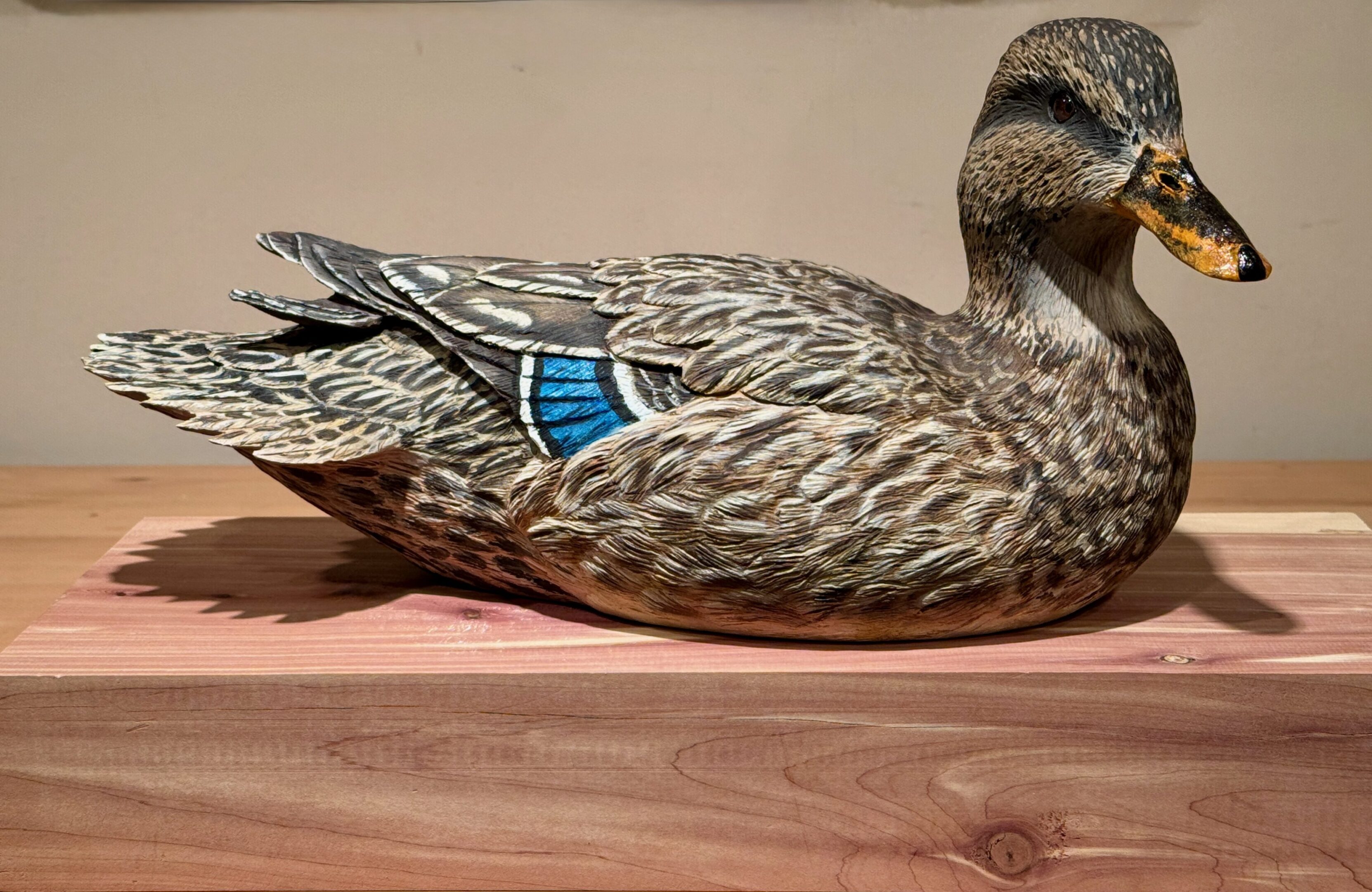 Mallard Hen Carving by Rick Mignano